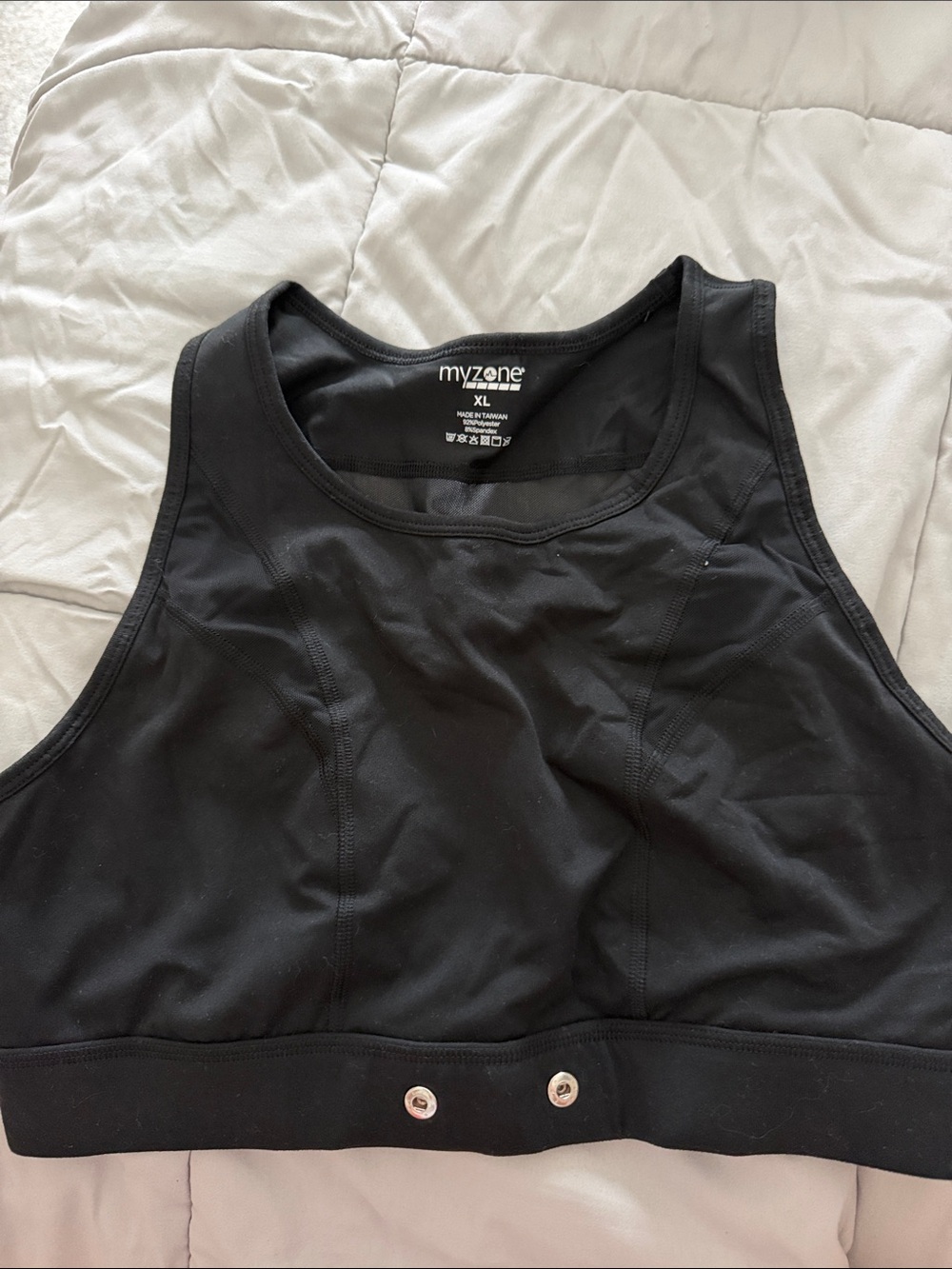 Myzone Black Athletic Sports Bra Crop Top